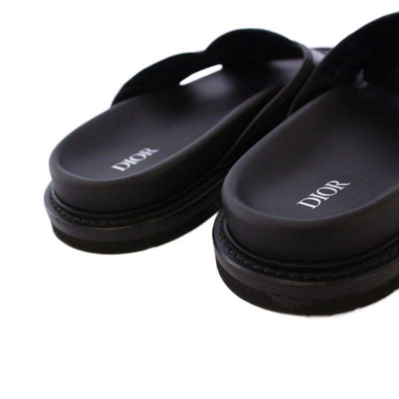Dior Homme Diamond Logo Sandals Slippers 43 Black — view 3