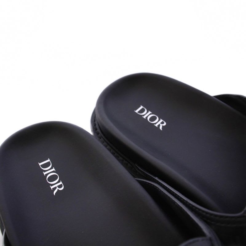 Dior Homme Diamond Logo Sandals Slippers 43 Black — view 5