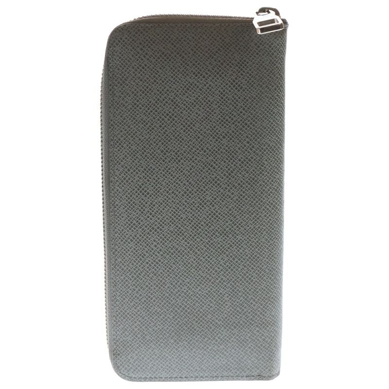Louis Vuitton Zippy Wallet Vertical Taiga Glacier Round Zipper Gray — view 2