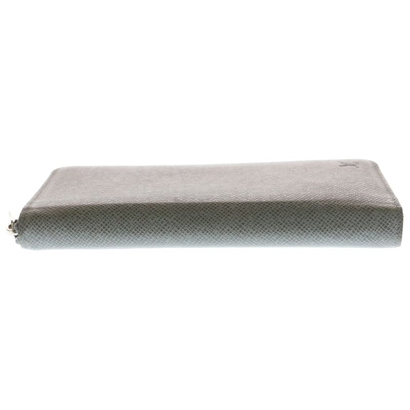 Louis Vuitton Zippy Wallet Vertical Taiga Glacier Round Zipper Gray — view 3