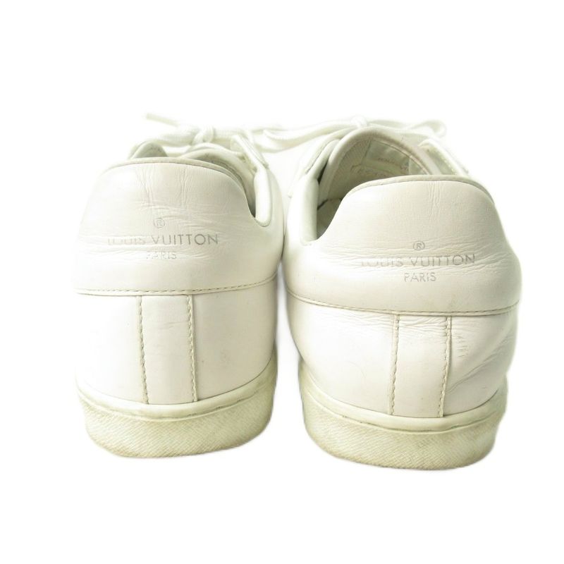 Louis Vuitton Luxembourg Monogram Sneakers Leather Low Cut White Ms1200 5.5 — view 5