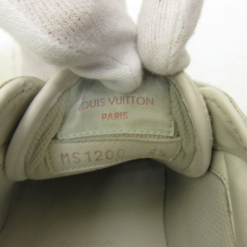 Louis Vuitton Luxembourg Monogram Sneakers Leather Low Cut White Ms1200 5.5 — view 8