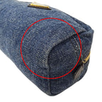 Prada Pouch Denim Blue Navy Logo Mini Small — view 8