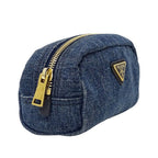 Prada Pouch Denim Blue Navy Logo Mini Small — view 5