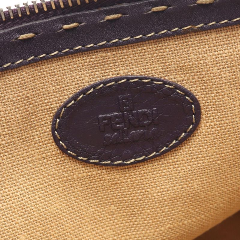 Fendi Pouch Selleria 8 N0037 Purple Leather — view 5