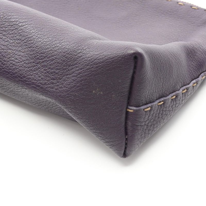 Fendi Pouch Selleria 8 N0037 Purple Leather — view 6