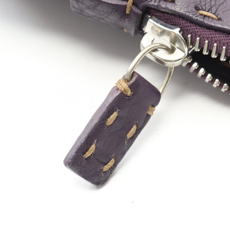 Fendi Pouch Selleria 8 N0037 Purple Leather — view 8