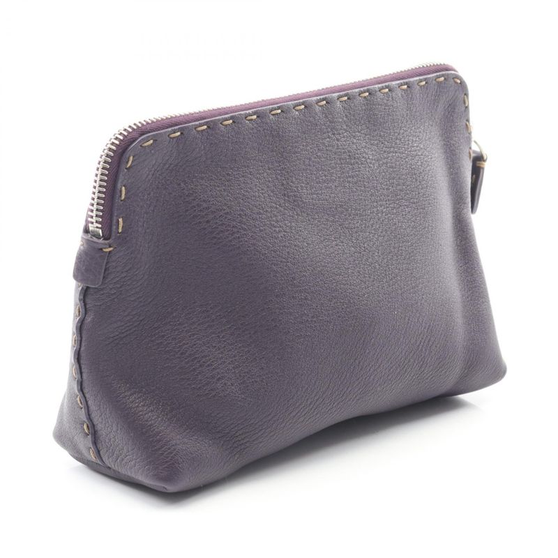Fendi Pouch Selleria 8 N0037 Purple Leather — view 3