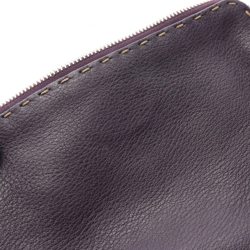 Fendi Pouch Selleria 8 N0037 Purple Leather — view 7