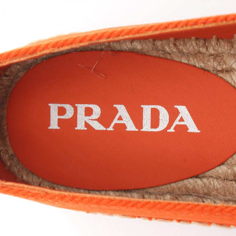 Prada Slip-ons Embossed Logo Canvas — view 5