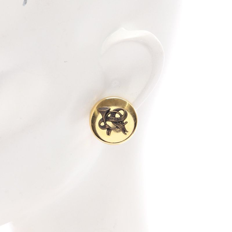 Hermes Earrings Horn GP — view 5