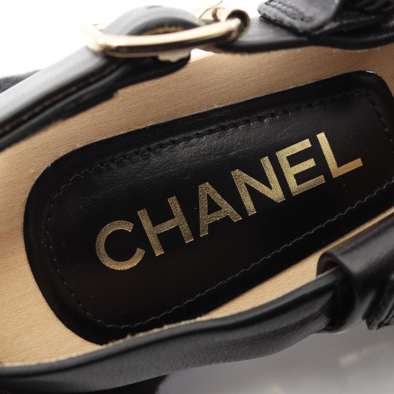 Chanel Sandals Coco Mark Leather — view 5