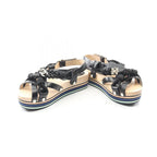 Chanel Sandals Coco Mark Leather — view 3
