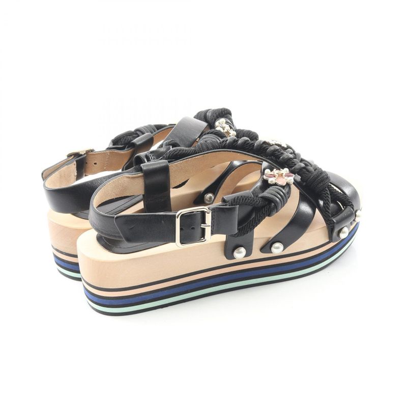 Chanel Sandals Coco Mark Leather — view 2