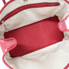 Hermes Garden Party PM Handbag Red Silver Hardware Negonda T Stamp — view 7