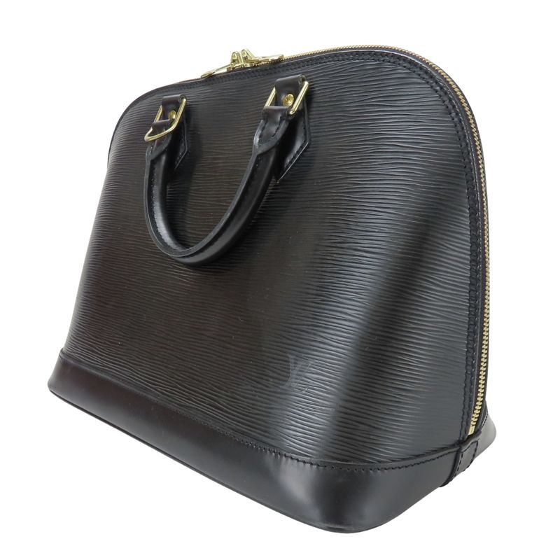 Louis Vuitton Handbag Alma Epi Leather Noir Black Gold Hardware Chic — view 3