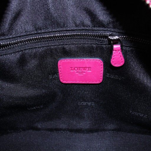 Loewe Handbag Nylon Leather Padlock Key Pink BB OH — view 5