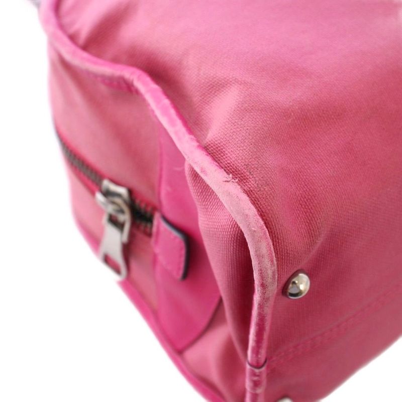 Loewe Handbag Nylon Leather Padlock Key Pink BB OH — view 9