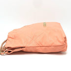 Chanel Shoulder Bag 22 Small As3260 Caviar Leather Coral Pink — view 5