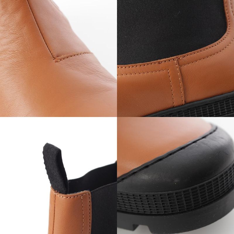 Loewe Leather Side Gore Volume Sole Chelsea Boots Ankle Short Shoes M816 S05 X03 — view 9