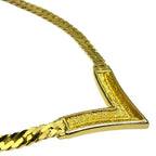 Christian Dior Vintage V-shaped Necklace Choker Accessory Rhinestone — view 7