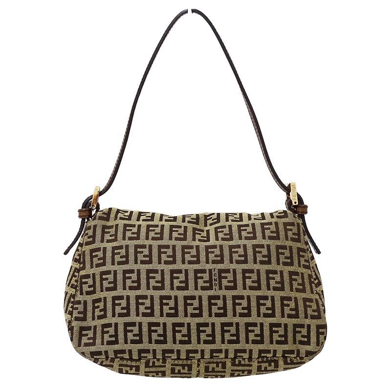 Fendi Bag Handbag Zucchino Canvas Brown Mini Micro Small — view 3