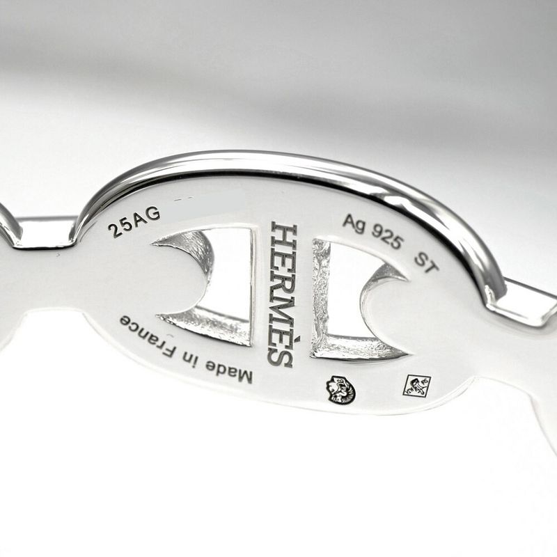 Hermes Chaine D'ancre Double Bracelet ST AG 925 Silver Accessories — view 7