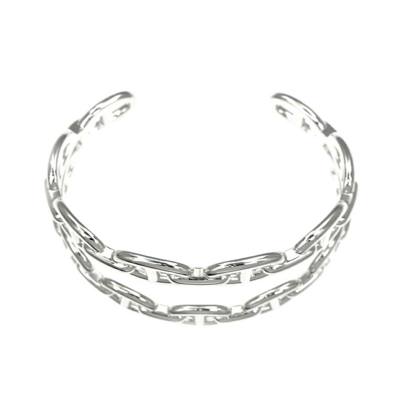 Hermes Chaine D'ancre Double Bracelet ST AG 925 Silver Accessories — view 6