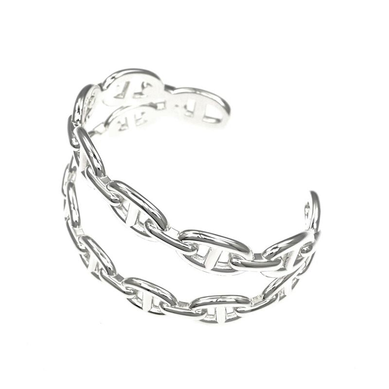Hermes Chaine D'ancre Double Bracelet ST AG 925 Silver Accessories — view 5