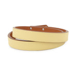 Hermes Bracelet Kelly Double Tour Jaune Poussin Silver Swift T2 — view 3