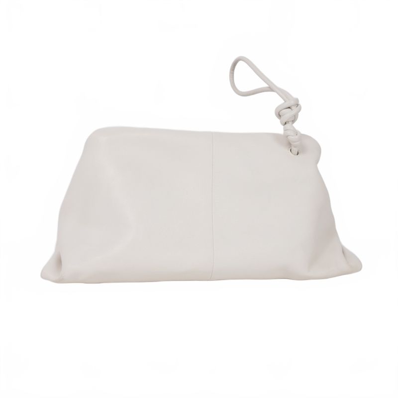 Bottega Veneta Triangle Clutch Bag Leather White — view 3