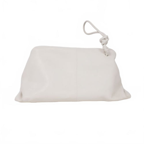 Bottega Veneta Triangle Clutch Bag Leather White — view 3