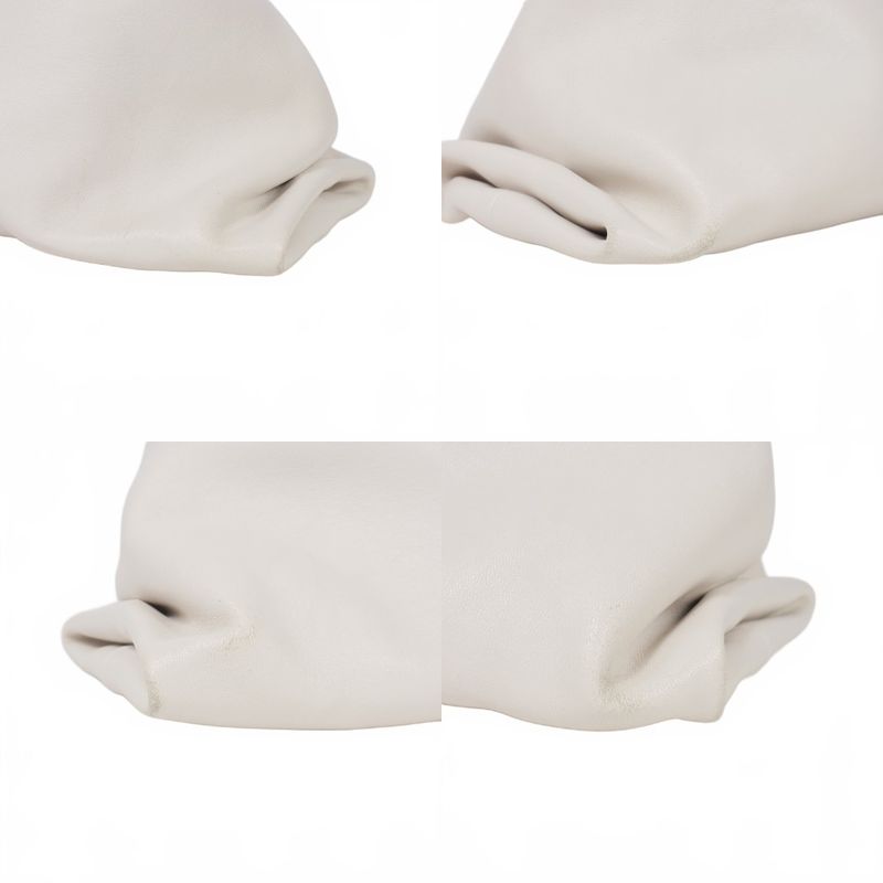 Bottega Veneta Triangle Clutch Bag Leather White — view 8