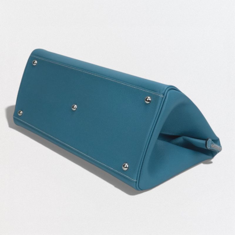 Hermes Paris Bombay 40 Bag Boston Epson Bluejean Blue — view 6