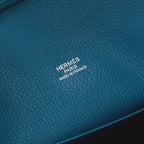 Hermes Plume Dock 38 Bag Business Briefcase Evercolor Blue — view 8