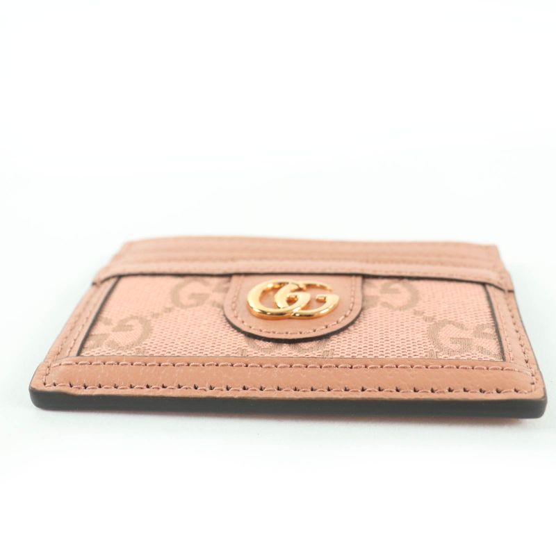 Gucci Leather GG Canvas Pattern Card Case Pass Pink Box Storage — view 5