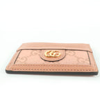 Gucci Leather GG Canvas Pattern Card Case Pass Pink Box Storage — view 5