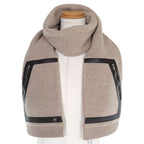 Hermes T Teddy Pocket Wool Cashmere Silver Hardware H Logo Shawl — view 4
