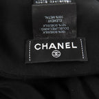 Chanel 100% Silk Turban Hat With Coco Mark Hardware Black Gold — view 7