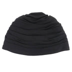 Chanel 100% Silk Turban Hat With Coco Mark Hardware Black Gold — view 5