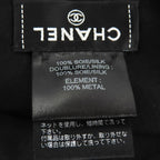 Chanel 100% Silk Turban Hat With Coco Mark Hardware Black Gold — view 8