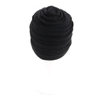 Chanel 100% Silk Turban Hat With Coco Mark Hardware Black Gold — view 3
