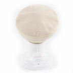 Hermes Saint Honore 100% Cotton Silver Hardware Serie Leather Beret — view 4