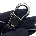 Gucci Key Holder Interlocking Dog Chain Metal Charm Black Red — view 6