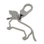 Gucci Key Holder Interlocking Dog Chain Metal Charm Black Red — view 3
