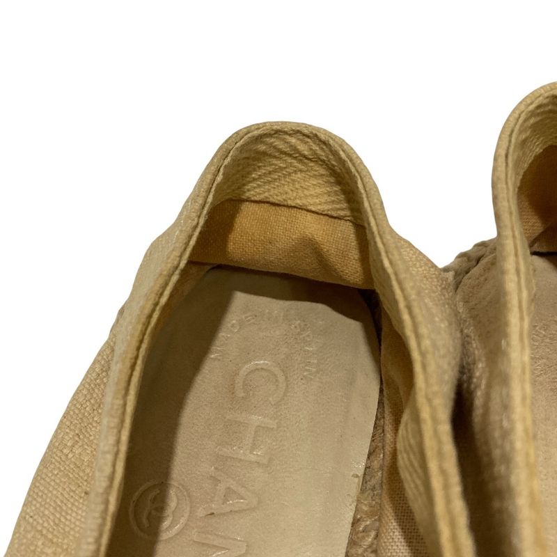 Chanel Coco Mark Espadrille Flat Shoes Size 36 Equivalen — view 9
