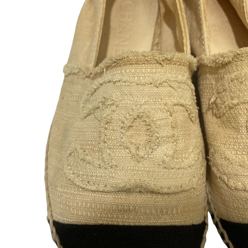 Chanel Coco Mark Espadrille Flat Shoes Size 36 Equivalen — view 5