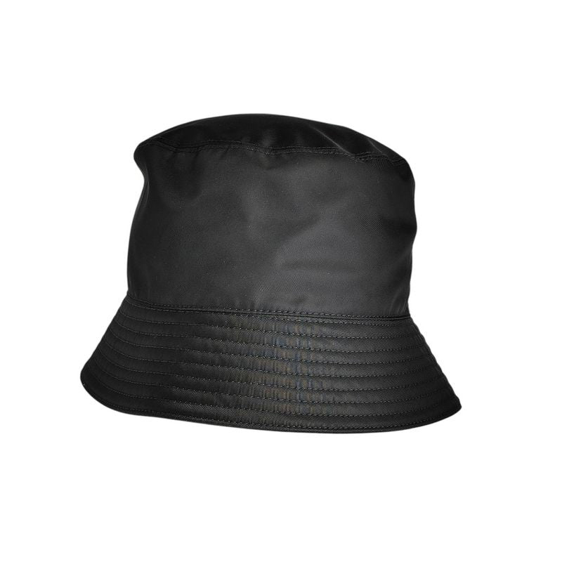 Prada 2022 Triangle Logo Renylon Bucket Hat 1 Hc137 Size S Black — view 4