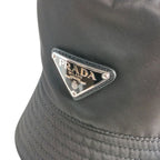 Prada 2022 Triangle Logo Renylon Bucket Hat 1 Hc137 Size S Black — view 6