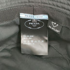 Prada 2022 Triangle Logo Renylon Bucket Hat 1 Hc137 Size S Black — view 9